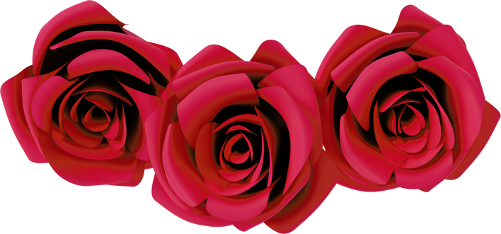 Red rose 3D illustration